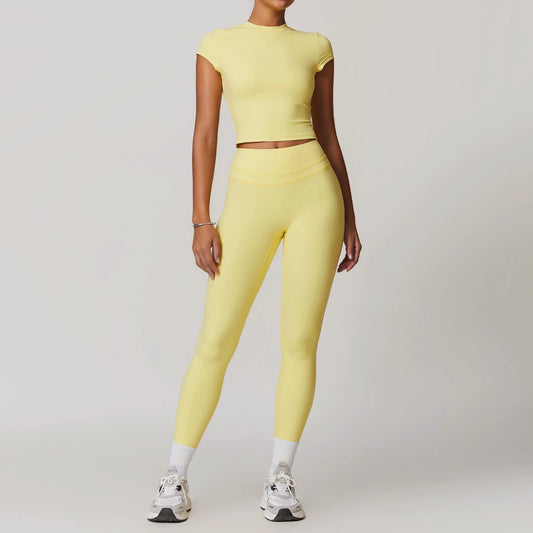 Yoga Suit Stretch High Waist Workout Clothes by GJG Denim