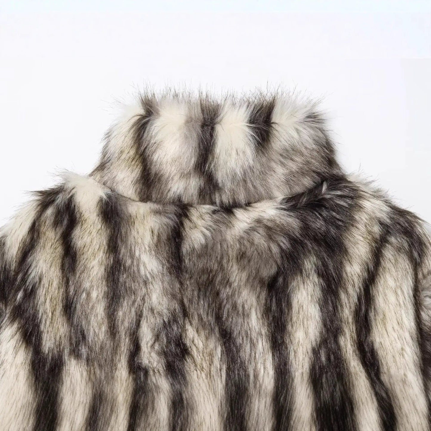 Fashionable Slightly Mature Faux Fur Coat Jacket by GJG Denim