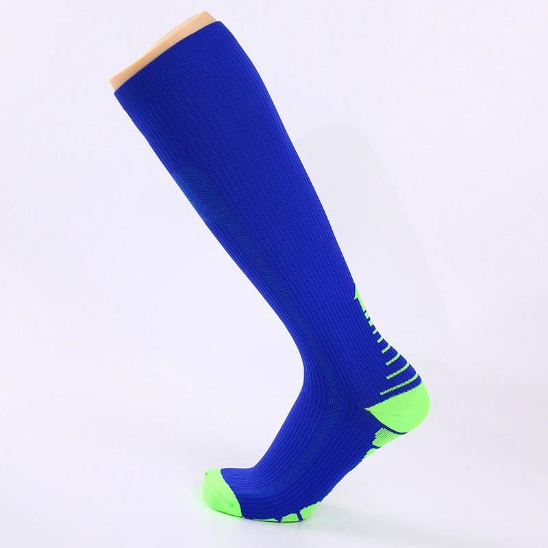Men's Sports Multi-color Gradient Long Tube Compression Socks by GJG Denim