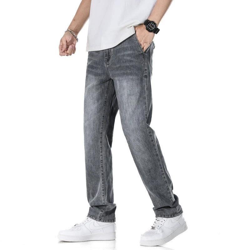 Thin Loose Light Business Straight Jeans by GJG Denim