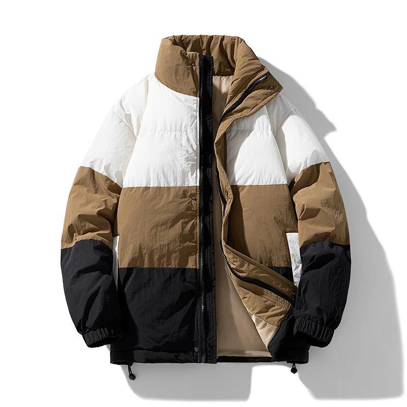 Winter Cotton-padded Coat Men's Loose Lapel Bread Coat by GJG Denim