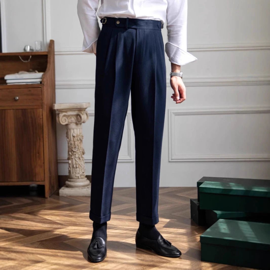 Men's British Style Business Casual Pants by GJG Denim