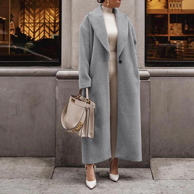 Warm Jacket Long-sleeved Lapel Women's Plush by GJG Denim