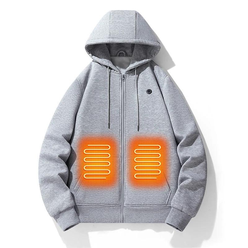 Men's Heating Hooded Constant Temperature Sweater by GJG Denim