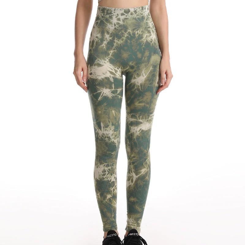 Tie Dye Leggings Women Fitness Yoga Pants Seamless Push Up Workout Tights Gym Sports Legging by GJG Denim