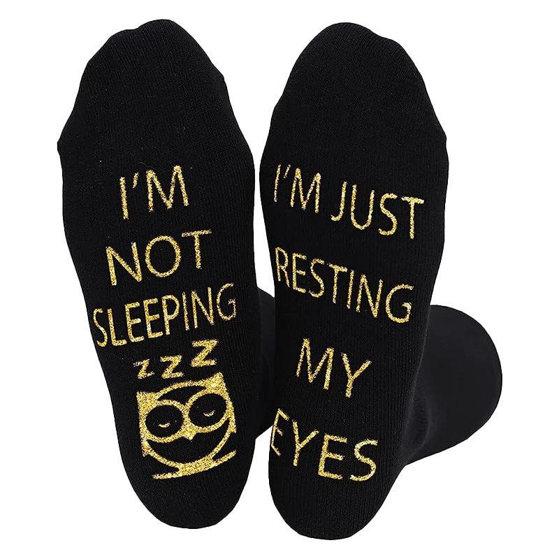 Men's Creative Foot Letter Non-slip Socks by GJG Denim