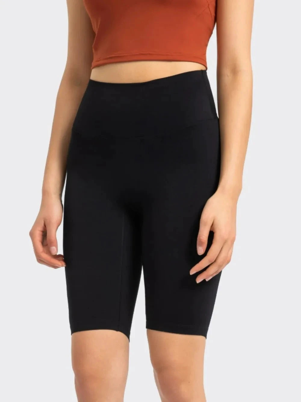 Millennia High Rise Wide Waistband Active Shorts by Lady Ros