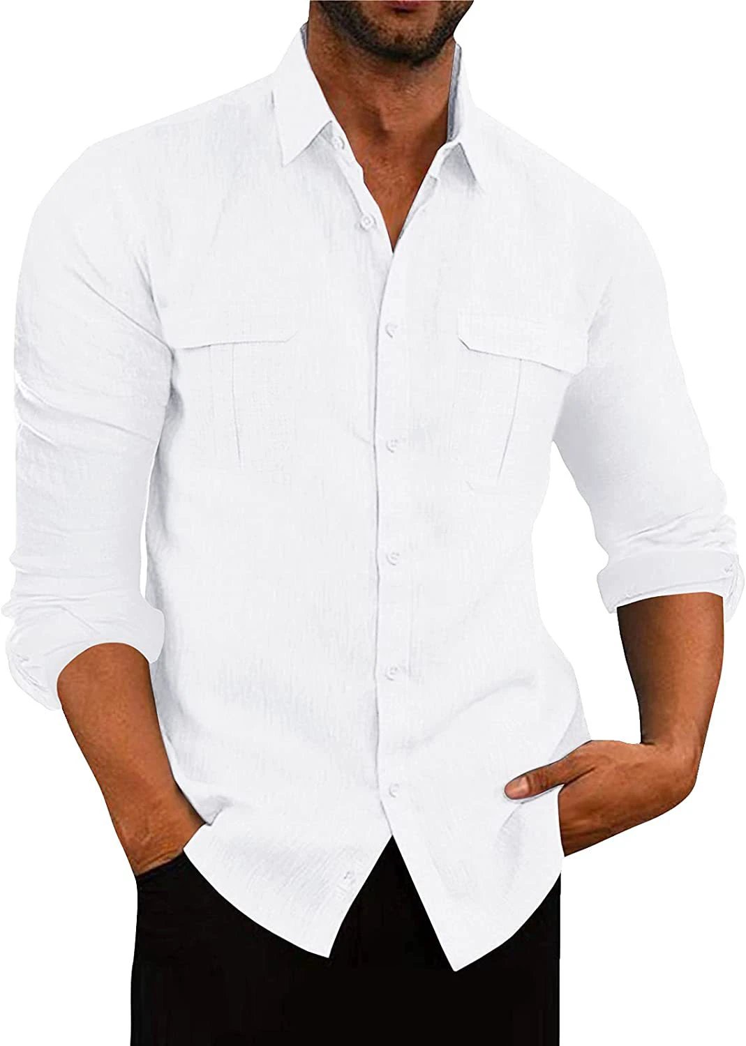 Men's Double Pocket Cotton Shirt by GJG Denim