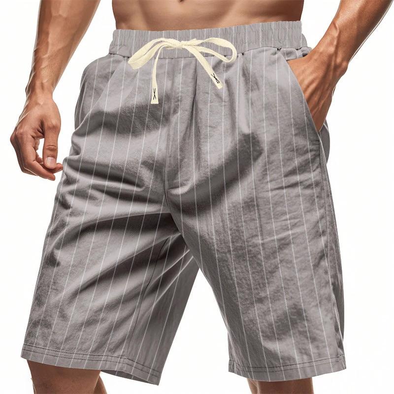 Men's Relaxed-fit Breathable Linen Shorts by GJG Denim