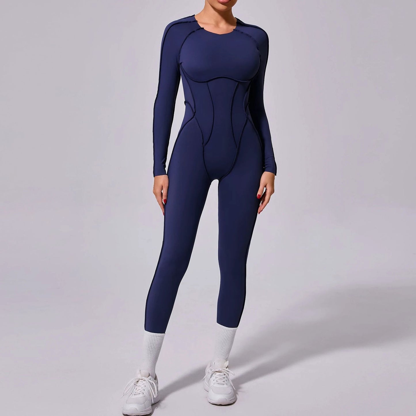 New Winter One-piece Sports Yoga Jumpsuit Backless Tight Jumpsuit by GJG Denim