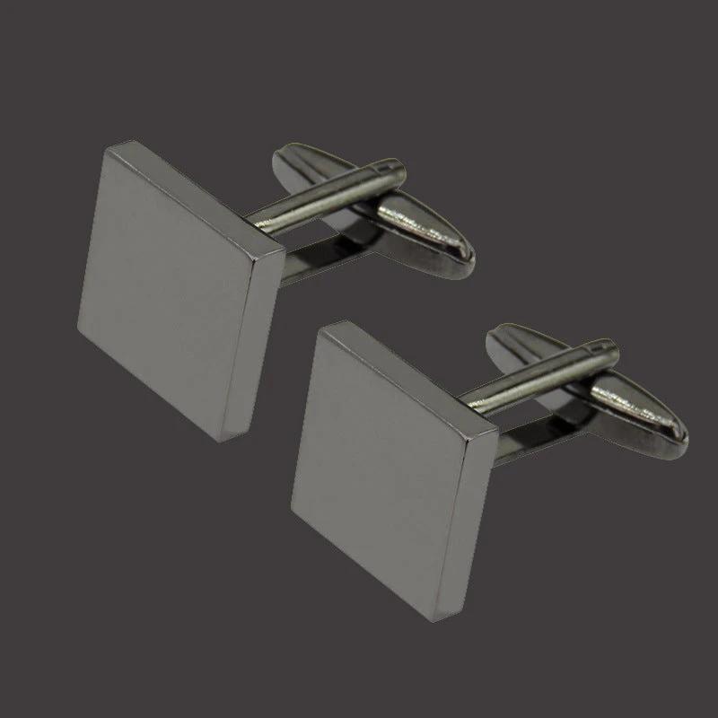 Copper Black Golden And Silver Laser Metal Cufflinks For Men by GJG Denim
