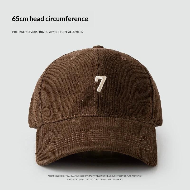 Mens Wide-Brim Corduroy Baseball Cap Stylish And Versatile by GJG Denim