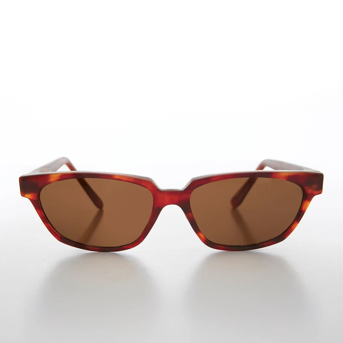 Rectangular Horn Rim Unisex Vintage Sunglass - Abbot by Sunglass Museum