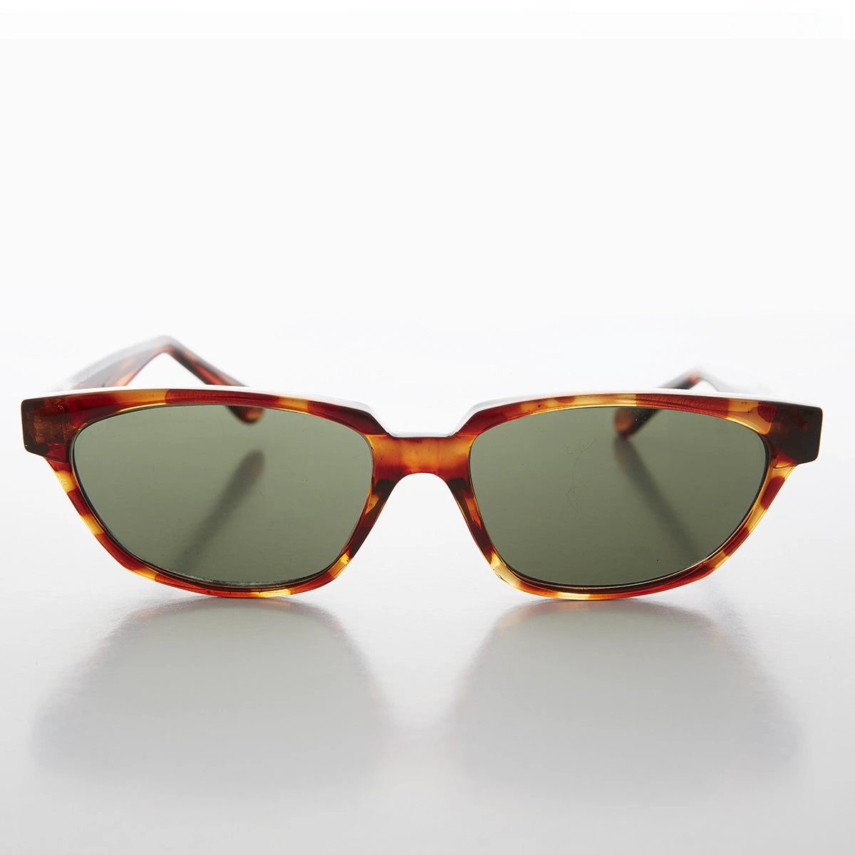 Rectangular Horn Rim Unisex Vintage Sunglass - Abbot by Sunglass Museum