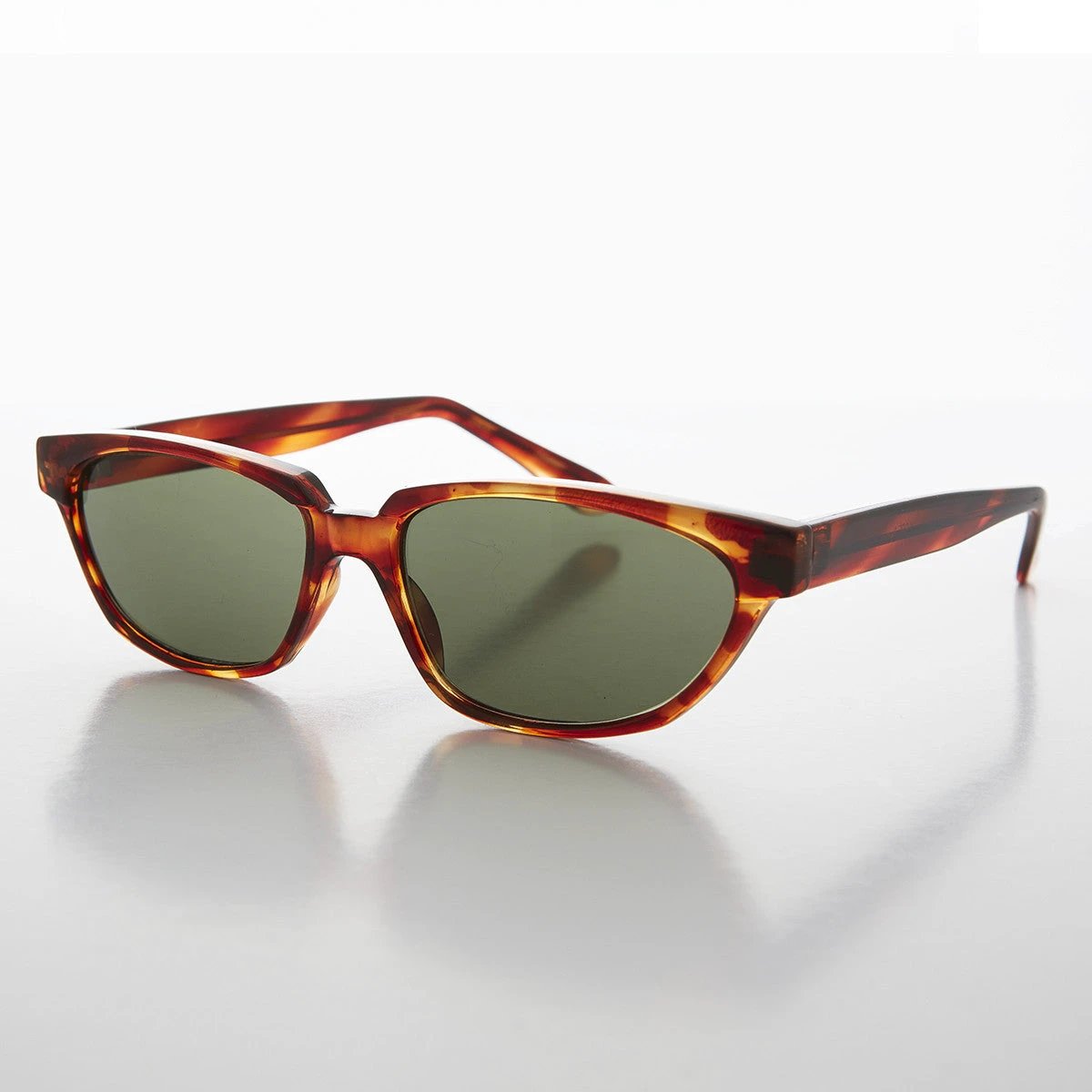 Rectangular Horn Rim Unisex Vintage Sunglass - Abbot by Sunglass Museum