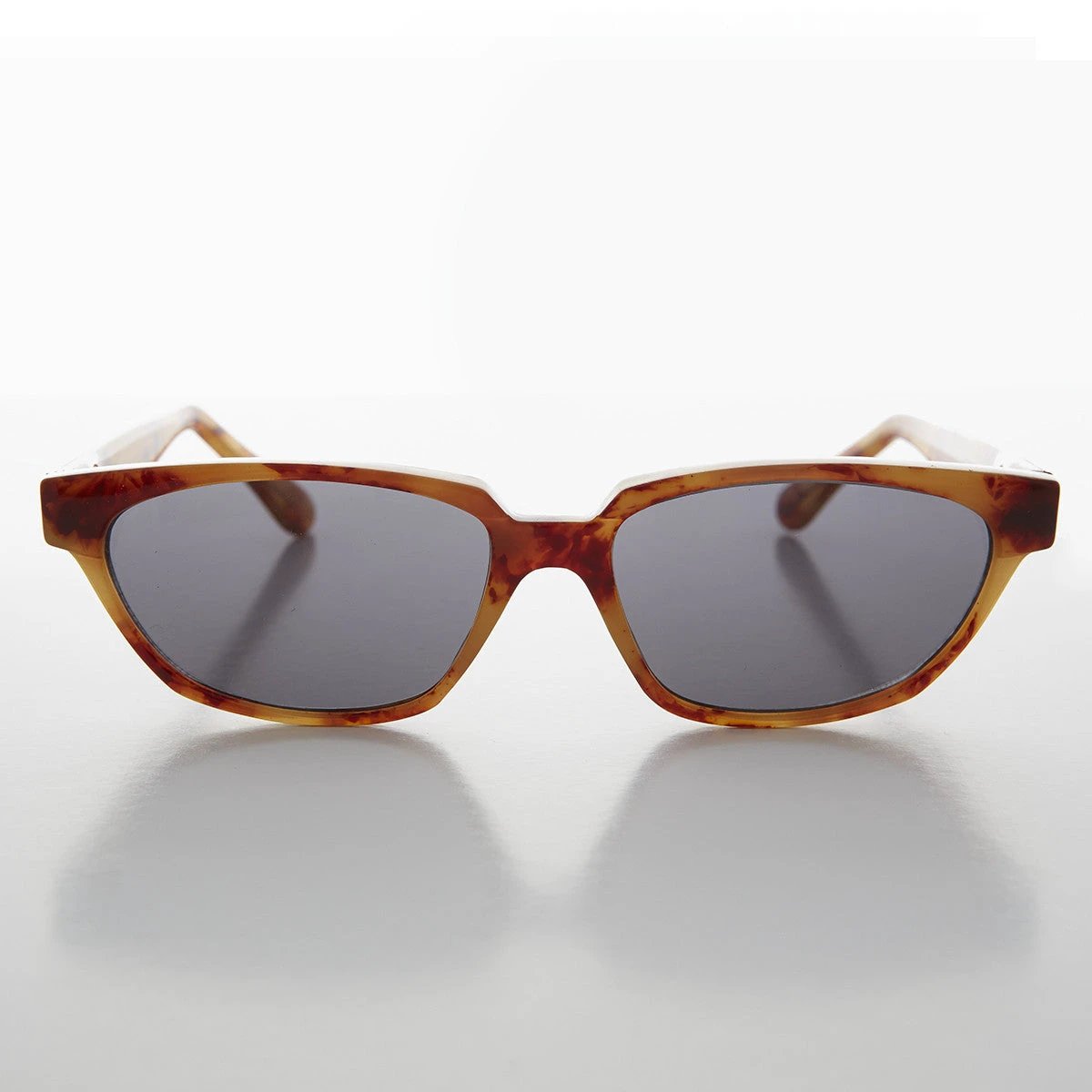 Rectangular Horn Rim Unisex Vintage Sunglass - Abbot by Sunglass Museum