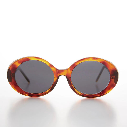 Thick Oval Mod Retro Women's Sunglass - Abby by Sunglass Museum