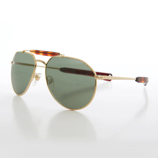 Large 62mm Unisex Aviator Sunglass - Bowser by Sunglass Museum