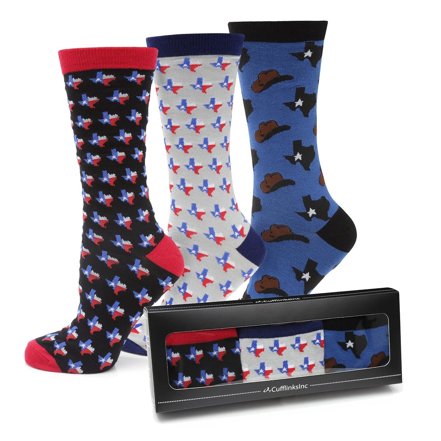 Texas Strong 3 Pack Socks Gift Set by Cufflinks.com