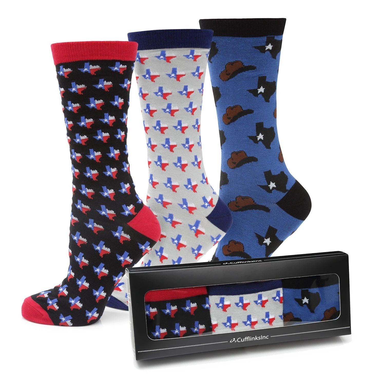 Texas Strong 3 Pack Socks Gift Set by Cufflinks.com