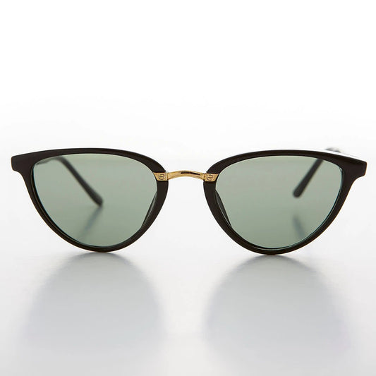 Women's Cat Eye Vintage Sunglass with Gold Bridge - Corey by Sunglass Museum