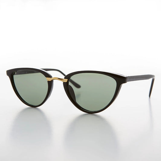 Women's Cat Eye Vintage Sunglass with Gold Bridge - Corey by Sunglass Museum