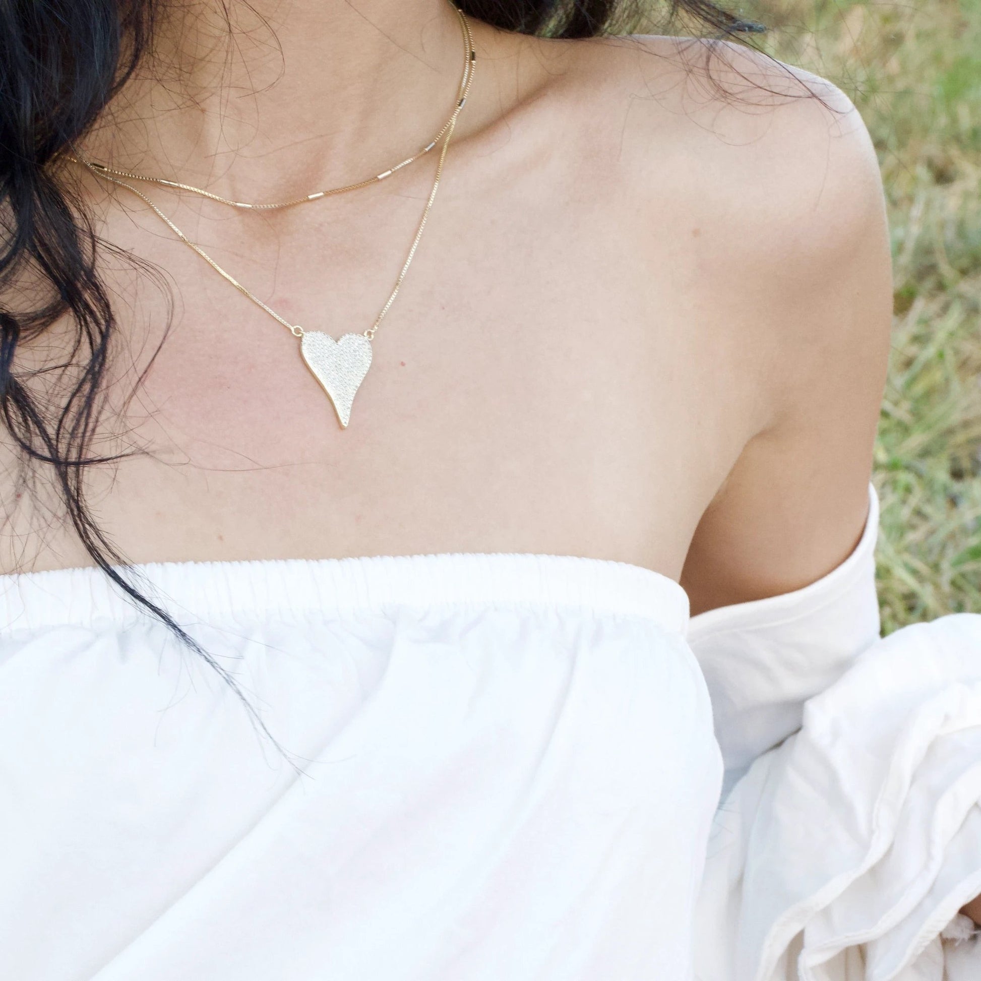 Pave Heart Set by Views & Co