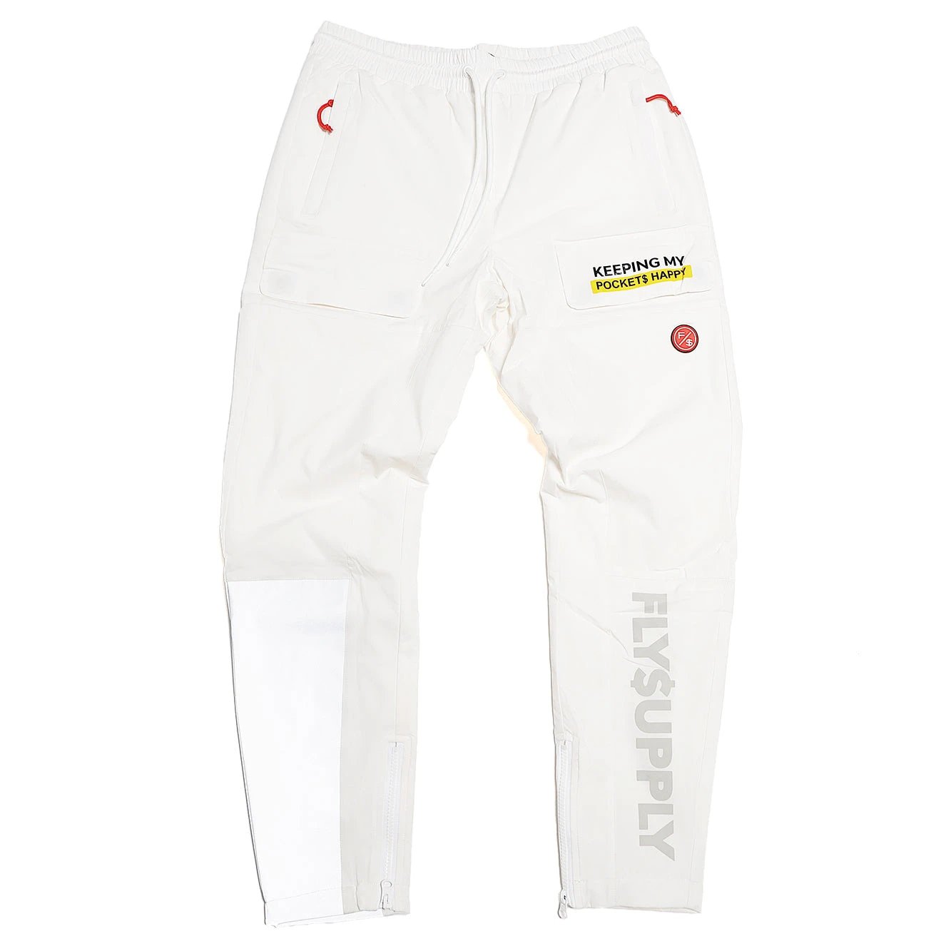 Happy Pockets Jogger (White) by Fly Supply Co