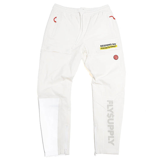 Happy Pockets Jogger (White) by Fly Supply Co