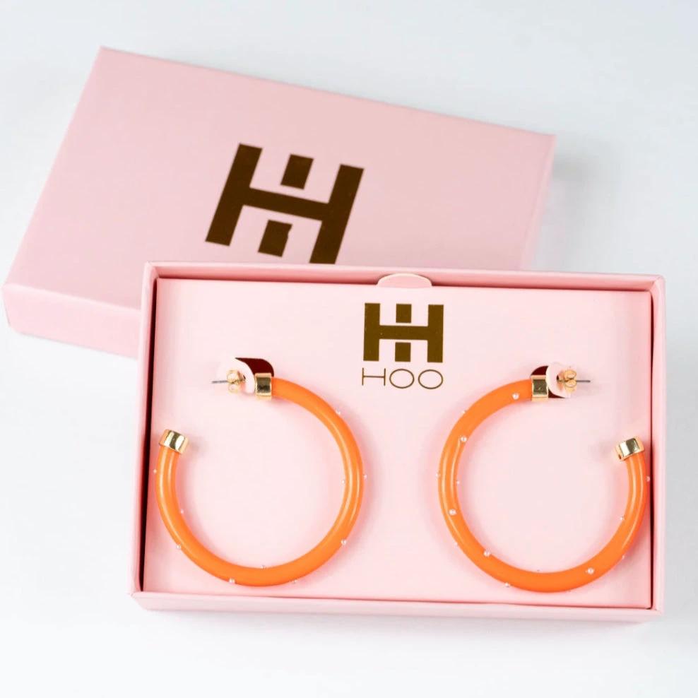 Hoops - Orange with Pearls by hoohoops