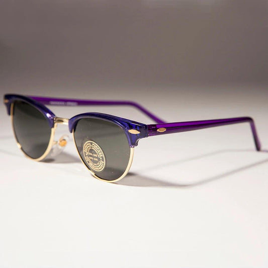 Colorful Brow Line Half Frame Women's Vintage Sunglass - Hedy by Sunglass Museum