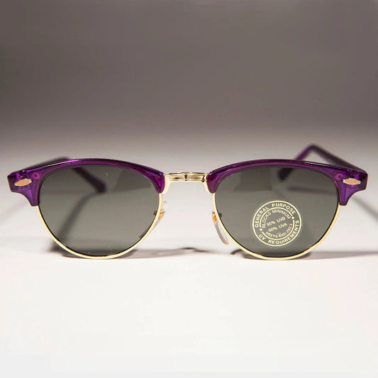 Colorful Brow Line Half Frame Women's Vintage Sunglass - Hedy by Sunglass Museum