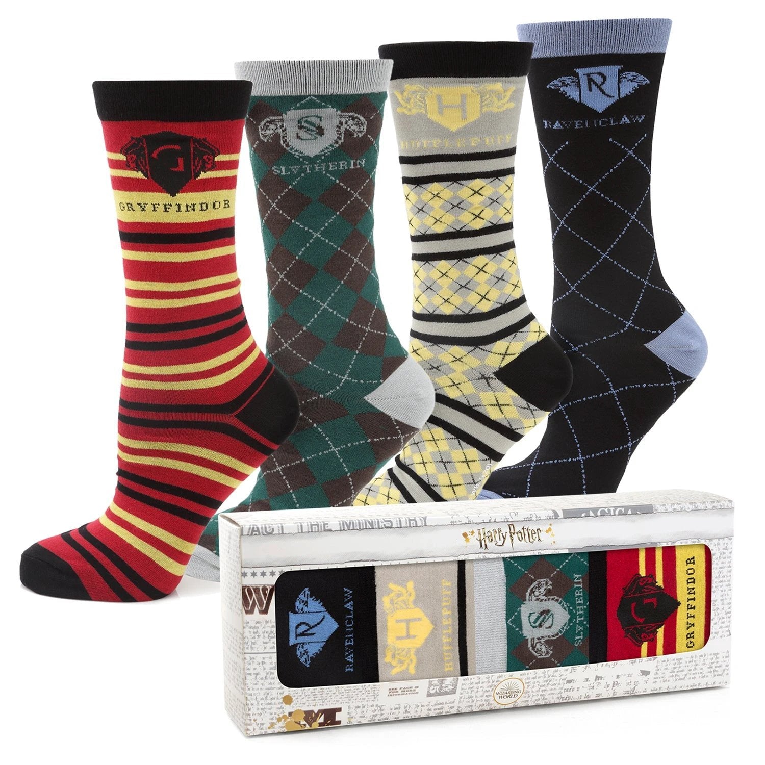 Harry Potter House 4 Socks Gift Set by Cufflinks.com
