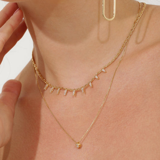 Farina CZ Necklace by Views & Co