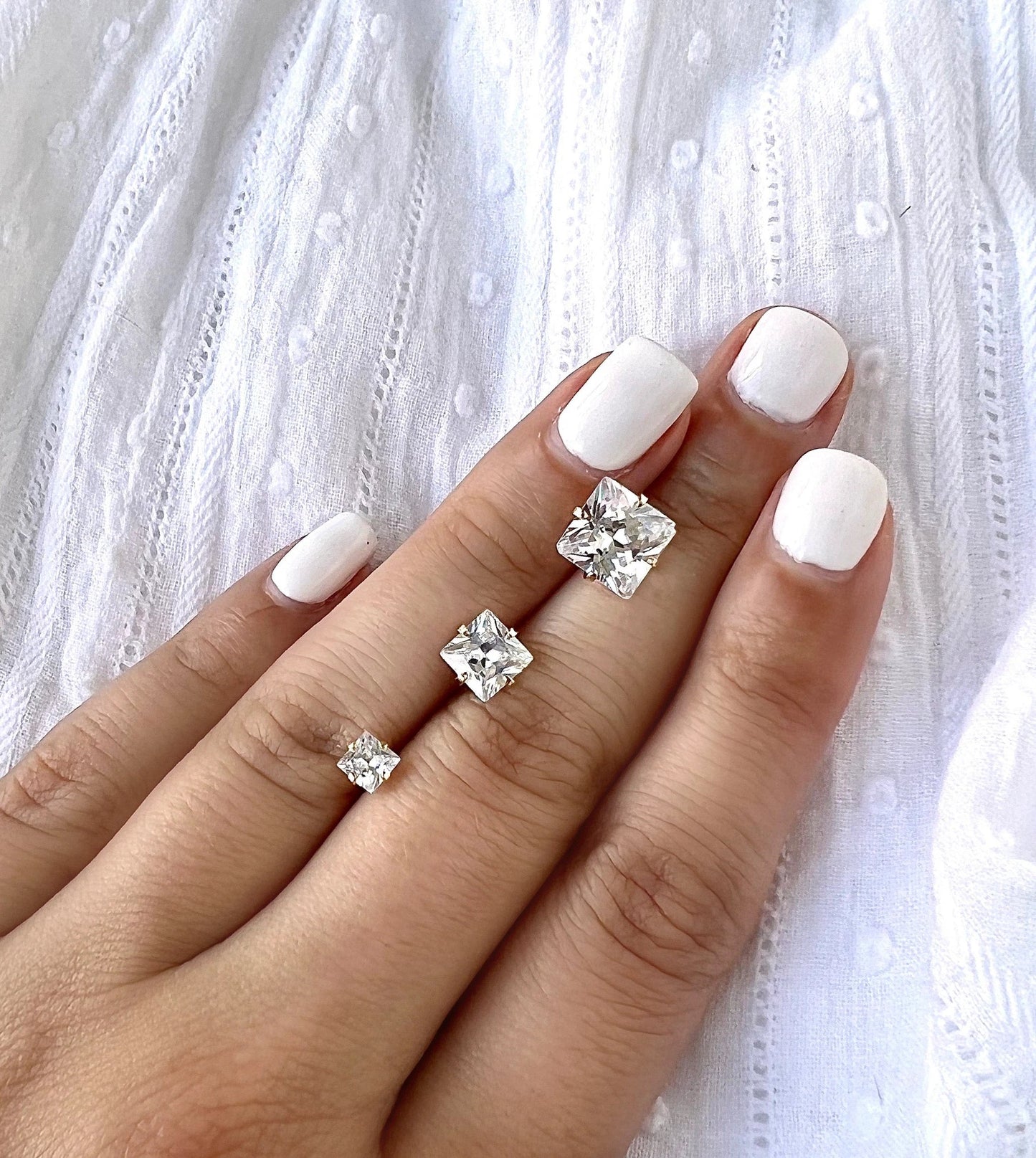 Princess Cut Stud by Views & Co