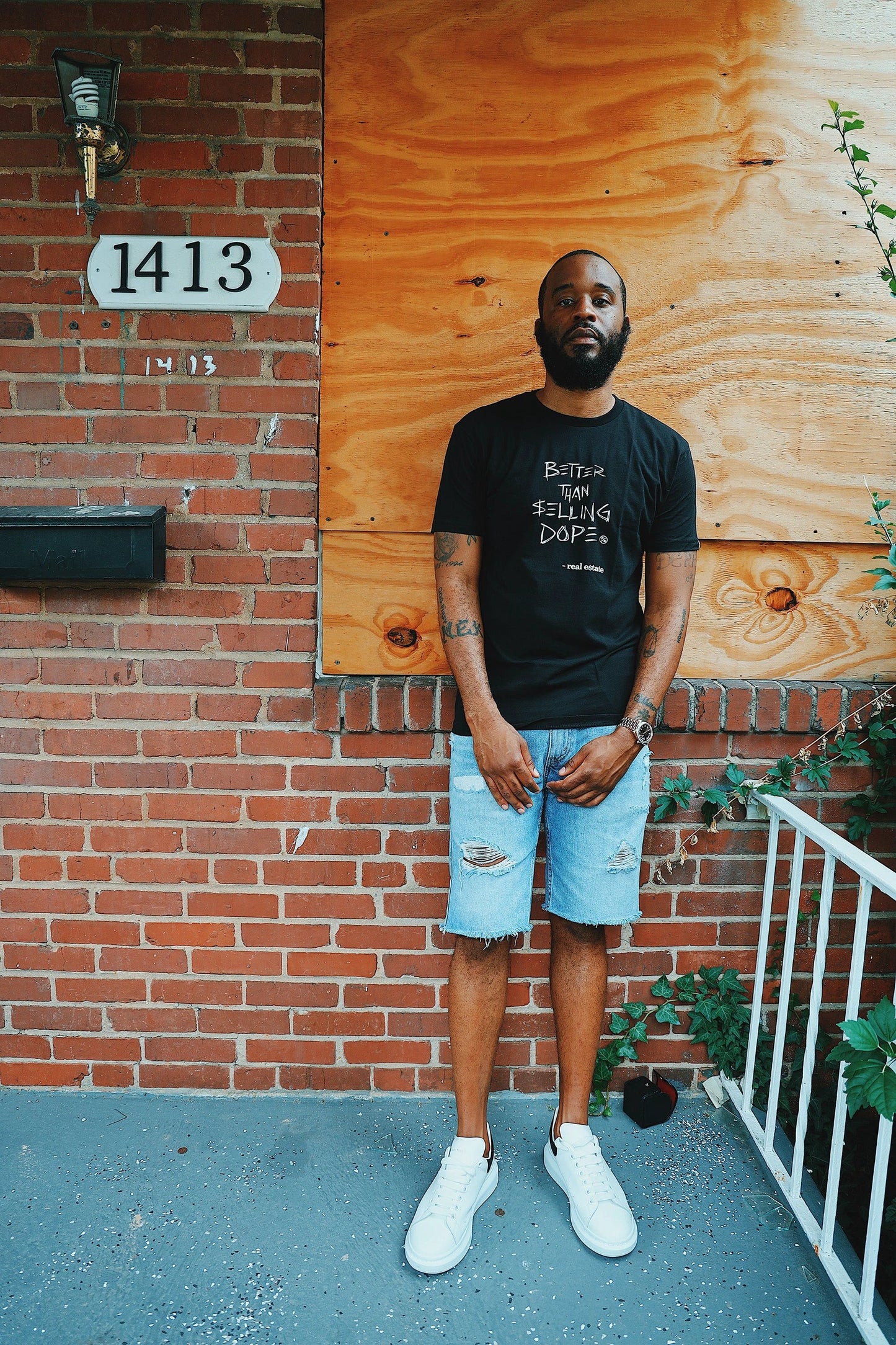 Better Than Selling Dope - Real Estate (Black Tee) by Fly Supply Co