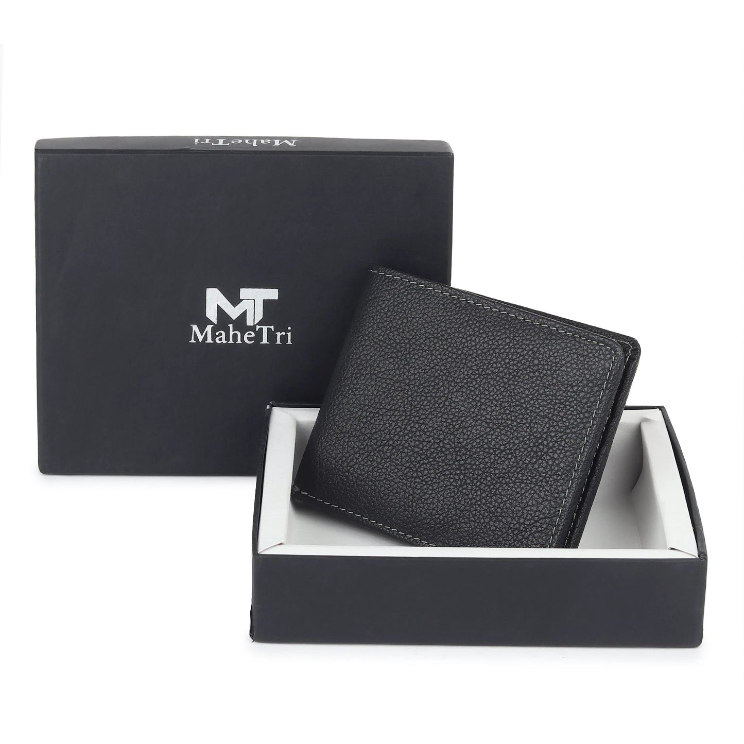 Black Textured Leather Mens Wallet by Classy Leather Bags