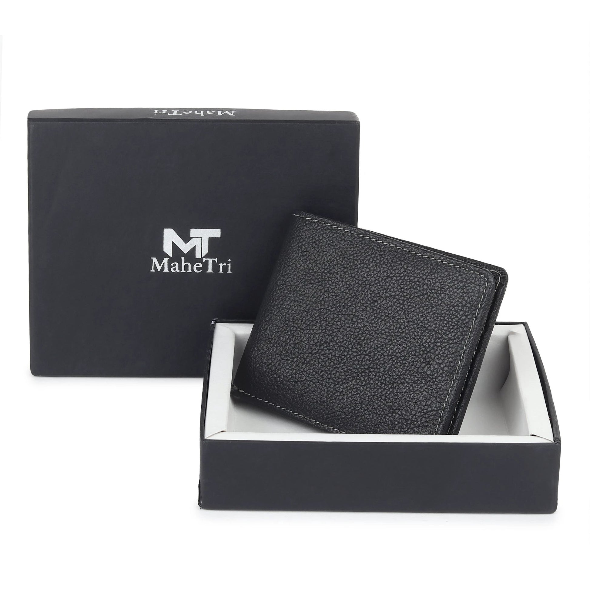 Black Textured Leather Mens Wallet by Classy Leather Bags
