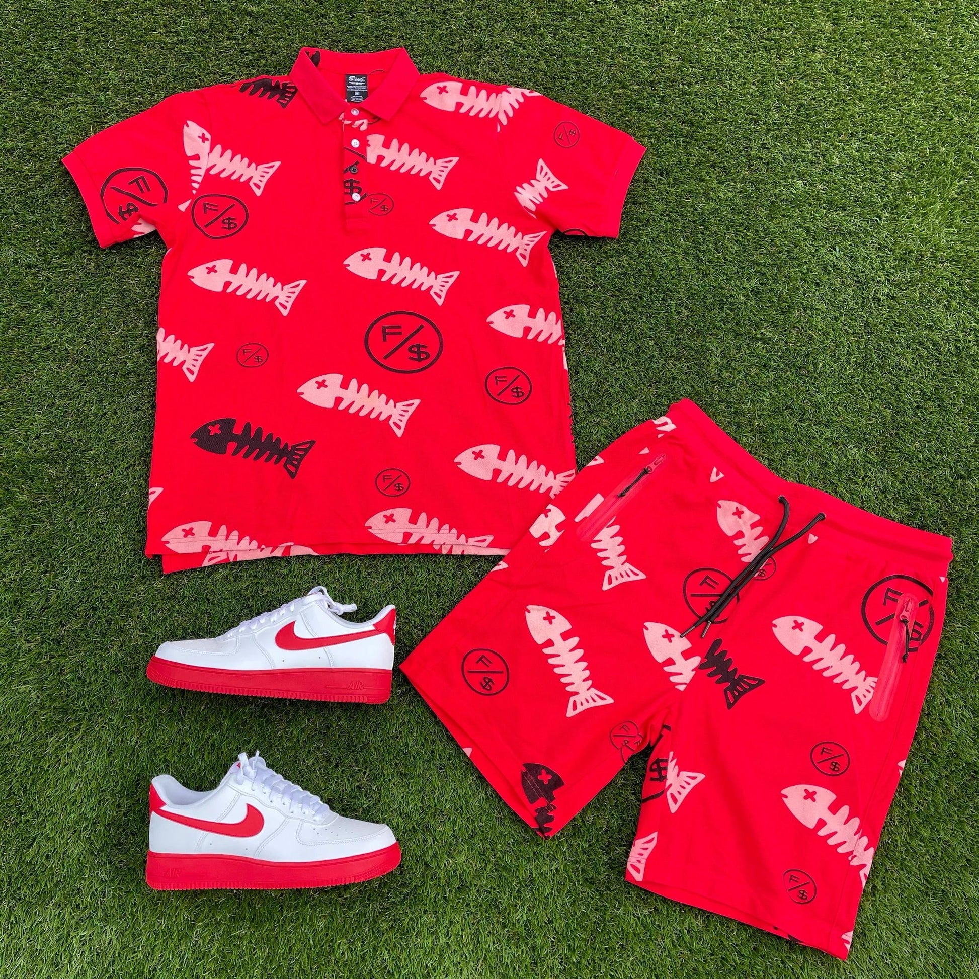 Fishscale Polo (Red) by Fly Supply Co