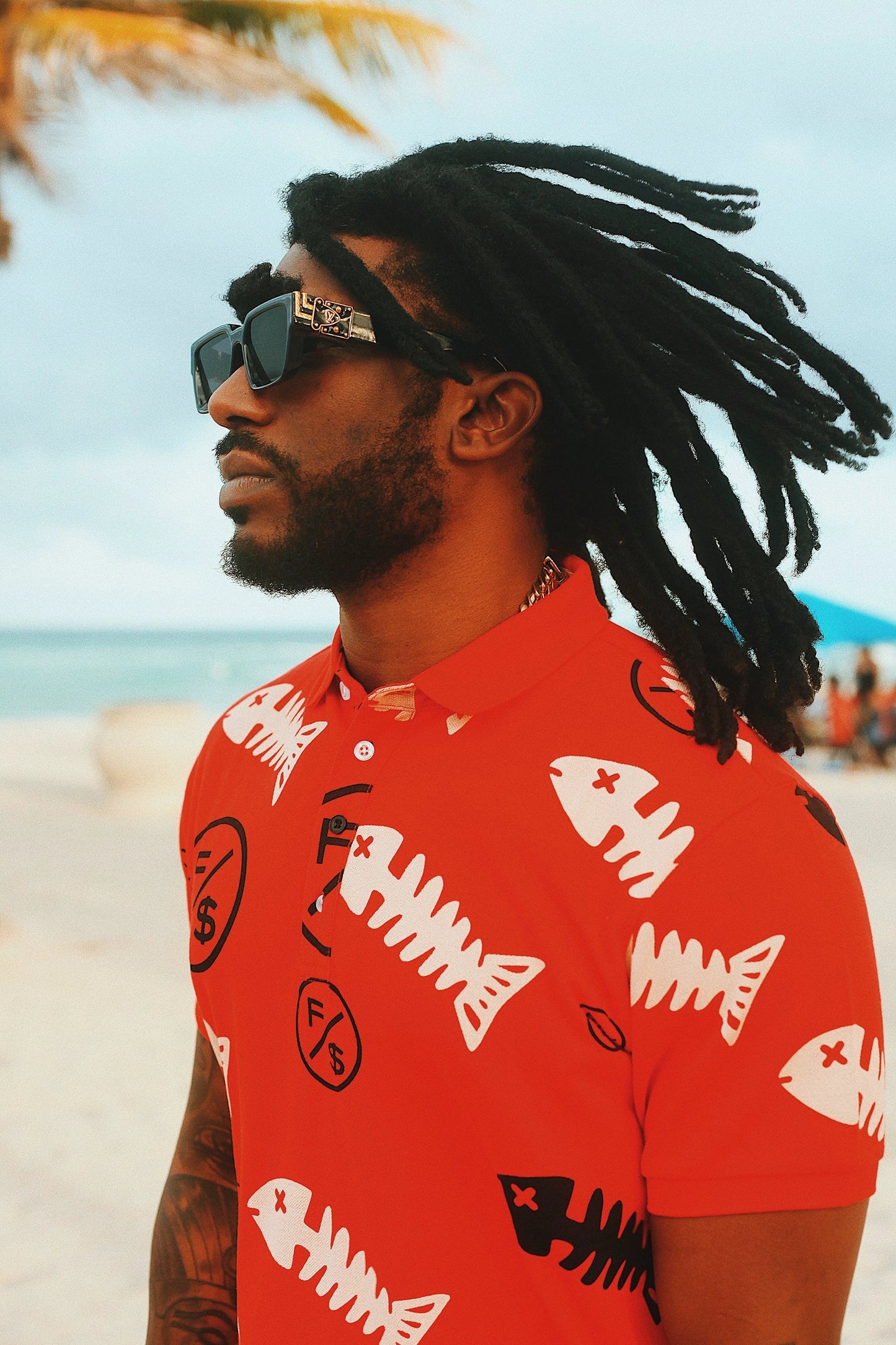 Fishscale Polo (Red) by Fly Supply Co