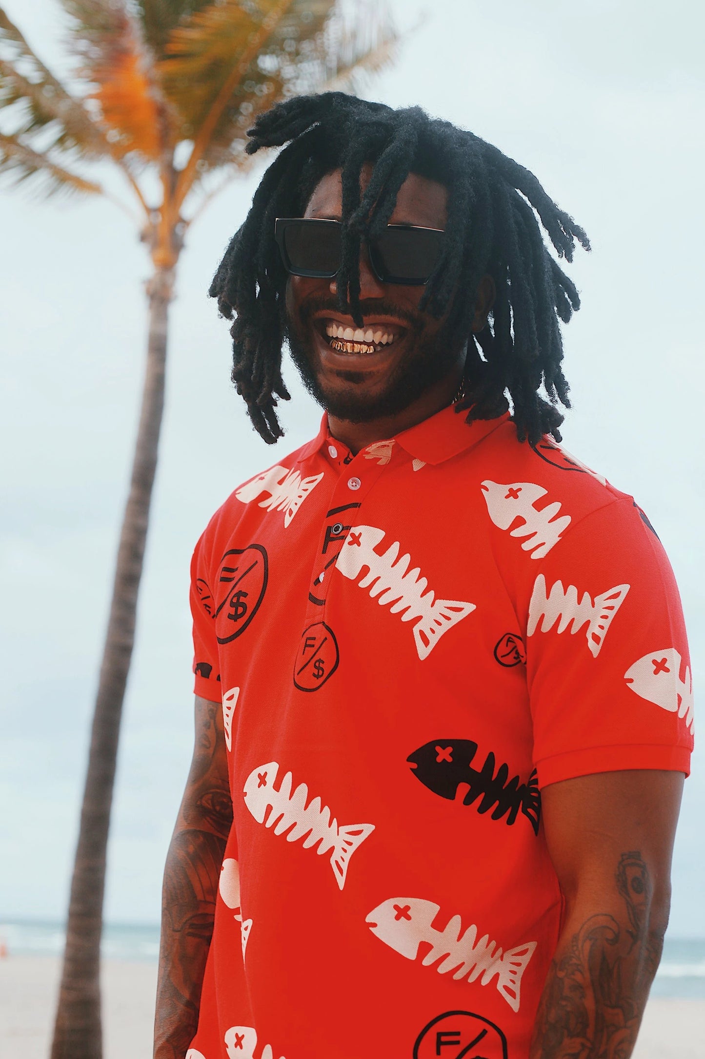 Fishscale Polo (Red) by Fly Supply Co