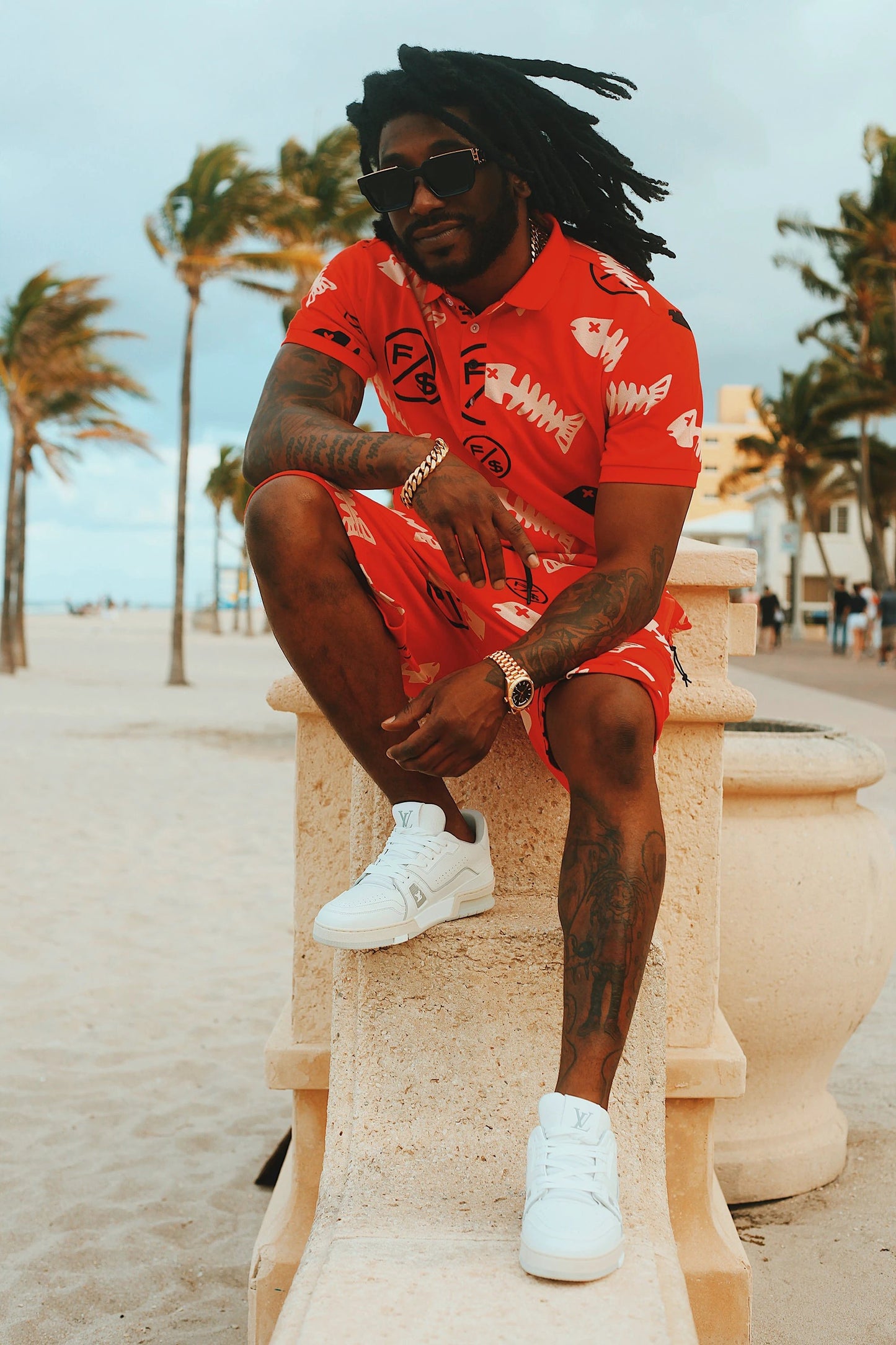 Fishscale Polo (Red) by Fly Supply Co