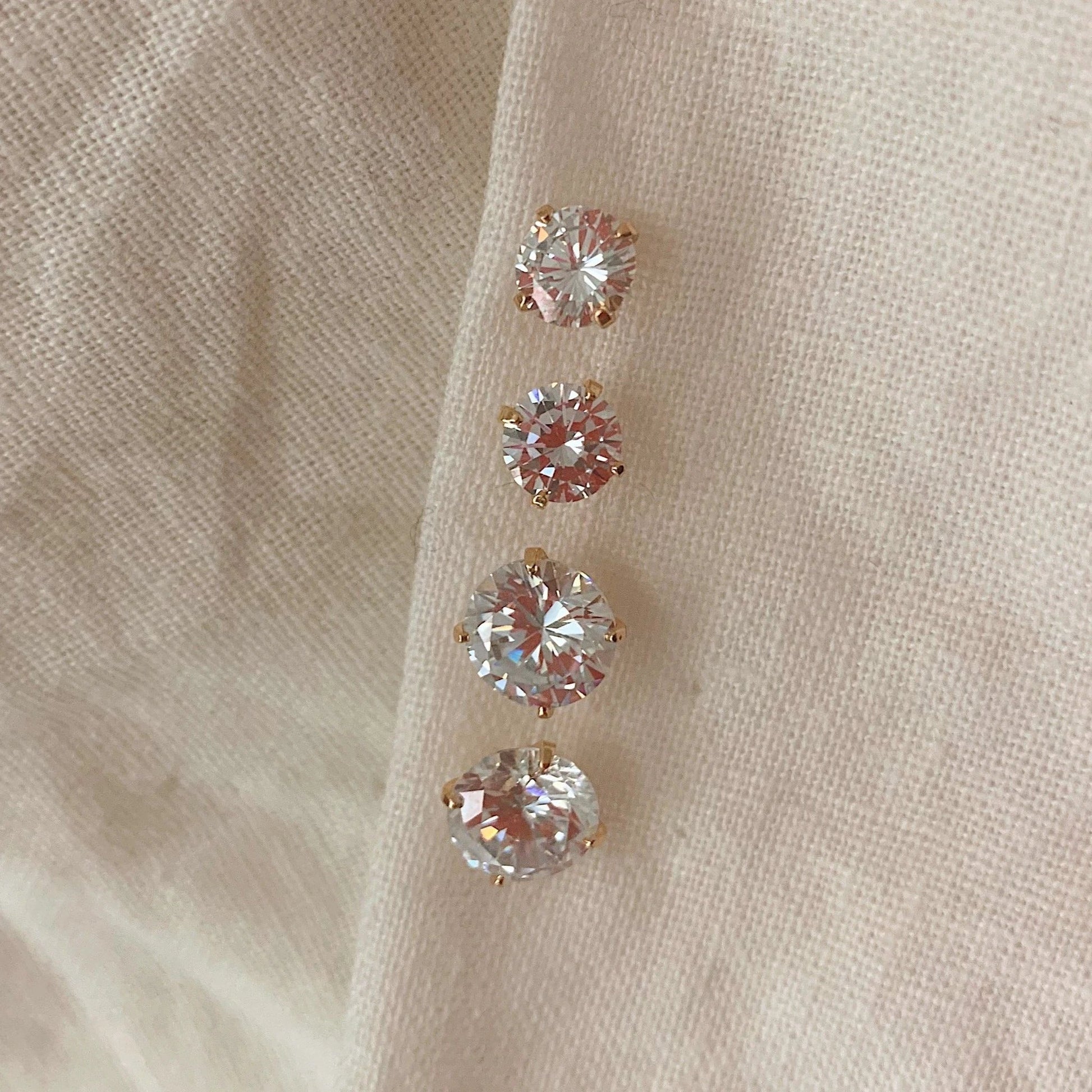 Round Cz Studs by Views & Co