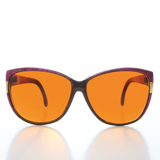 Women's Large Orange Lens Sunglasses - Lani by Sunglass Museum