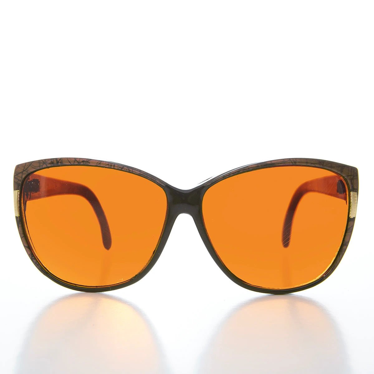 Women's Large Orange Lens Sunglasses - Lani by Sunglass Museum