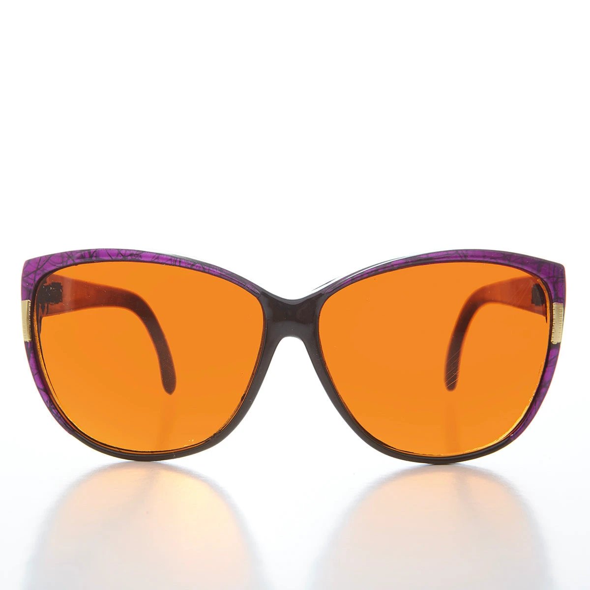 Women's Large Orange Lens Sunglasses - Lani by Sunglass Museum