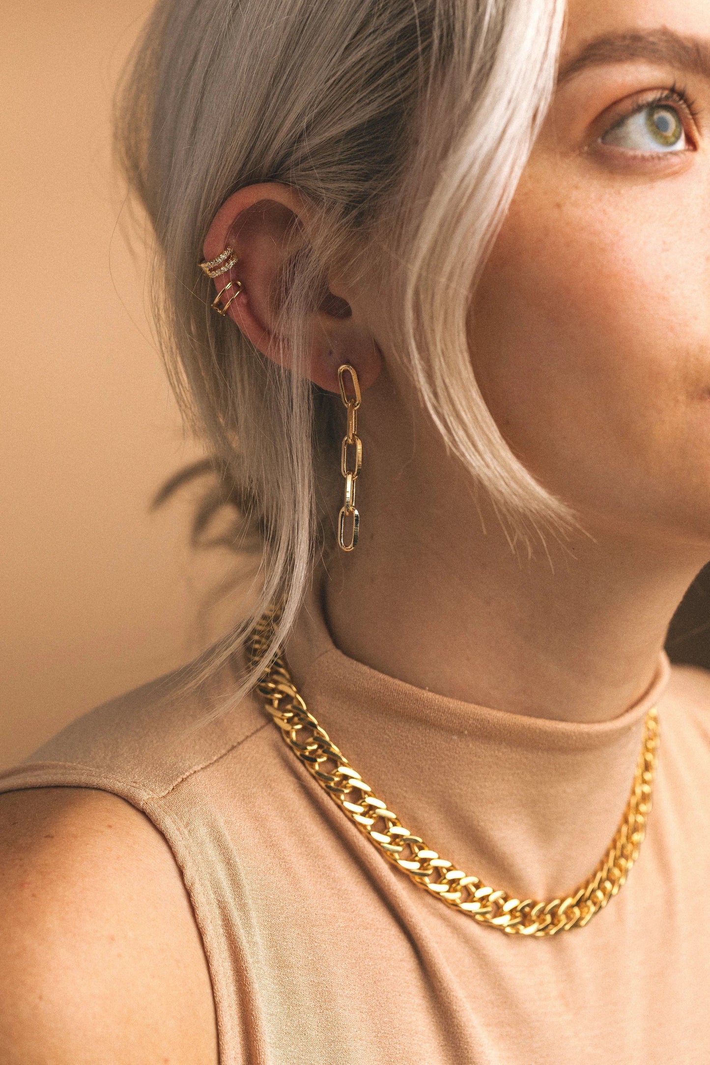 PaperClip Link Earrings by Views & Co