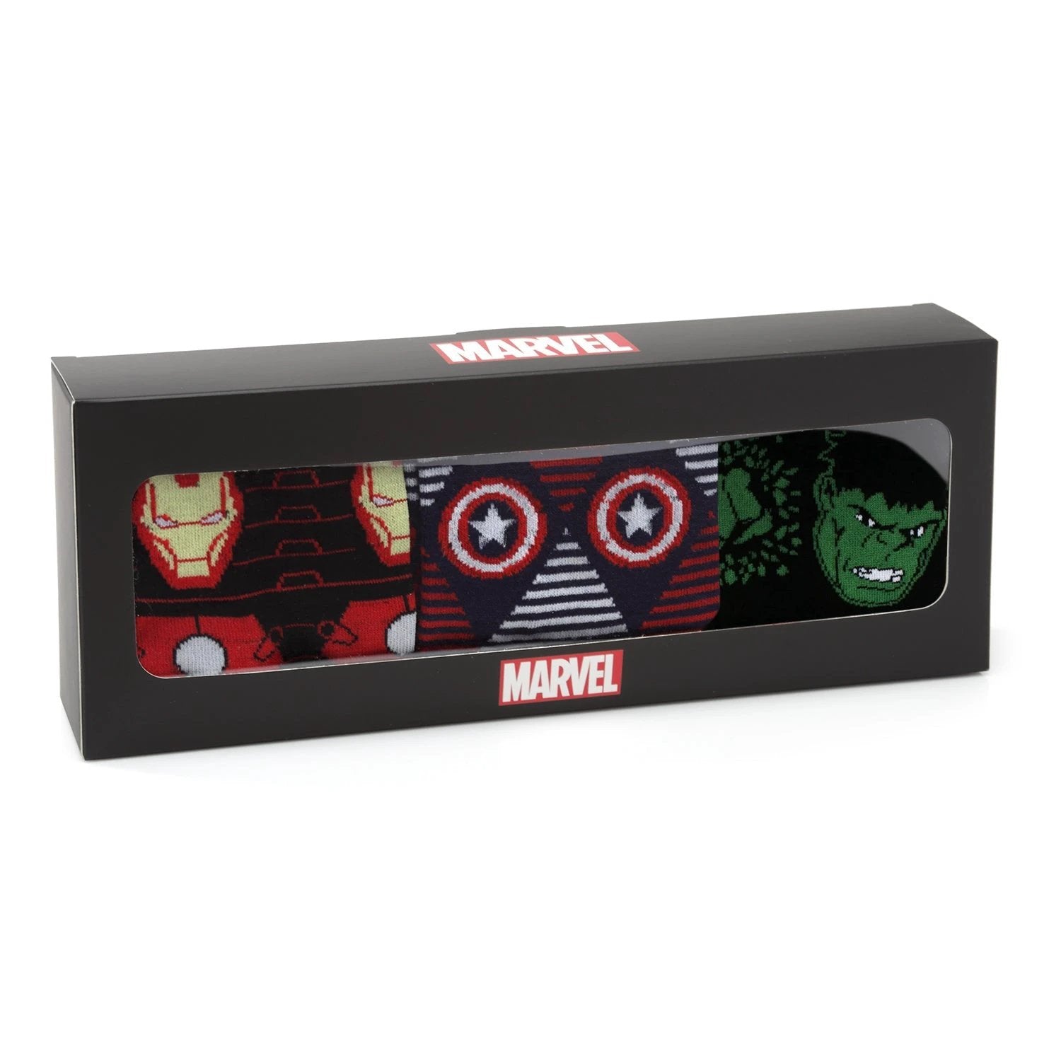 Marvel Avengers Favorites 3 Pair Socks and Lapel Pin Gift Set by Cufflinks.com