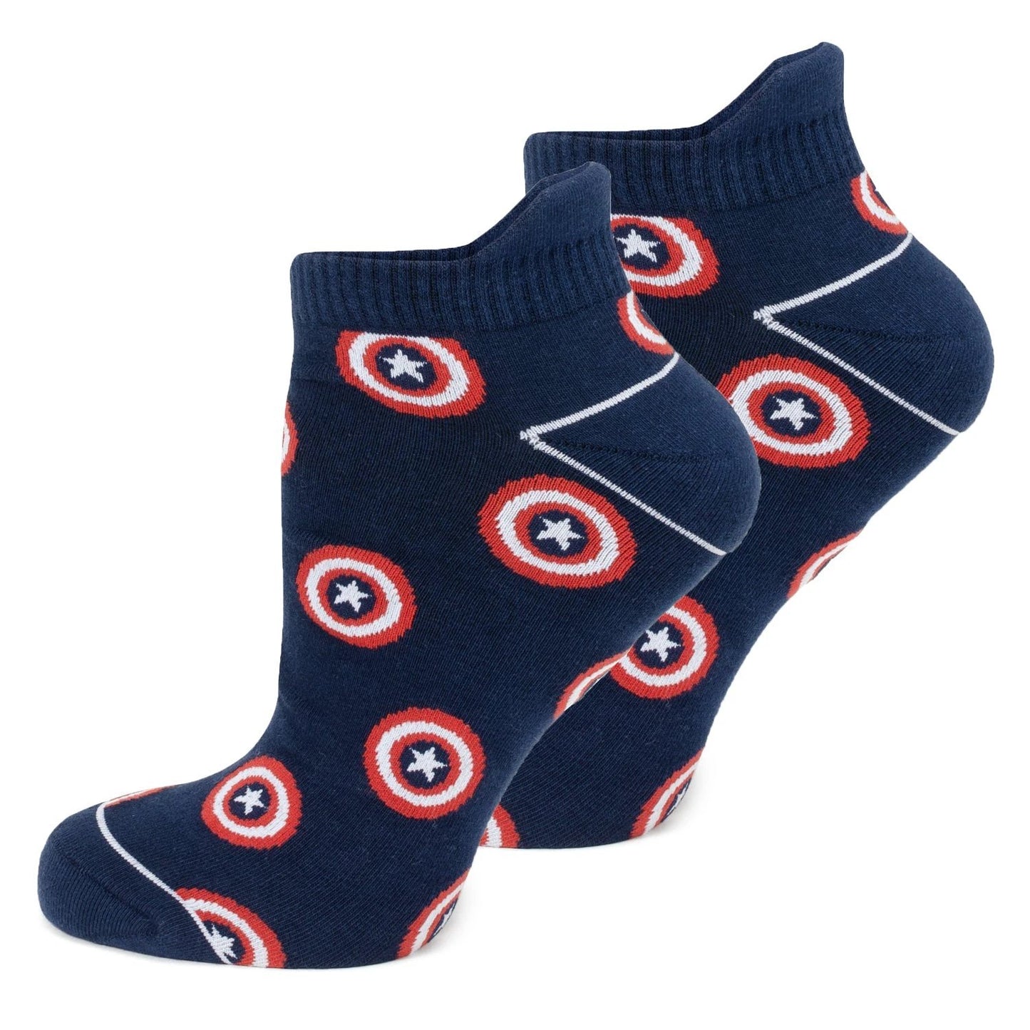 Marvel Captain America Ankle Socks 3-Pack and Lapel Pin Gift Set by Cufflinks.com