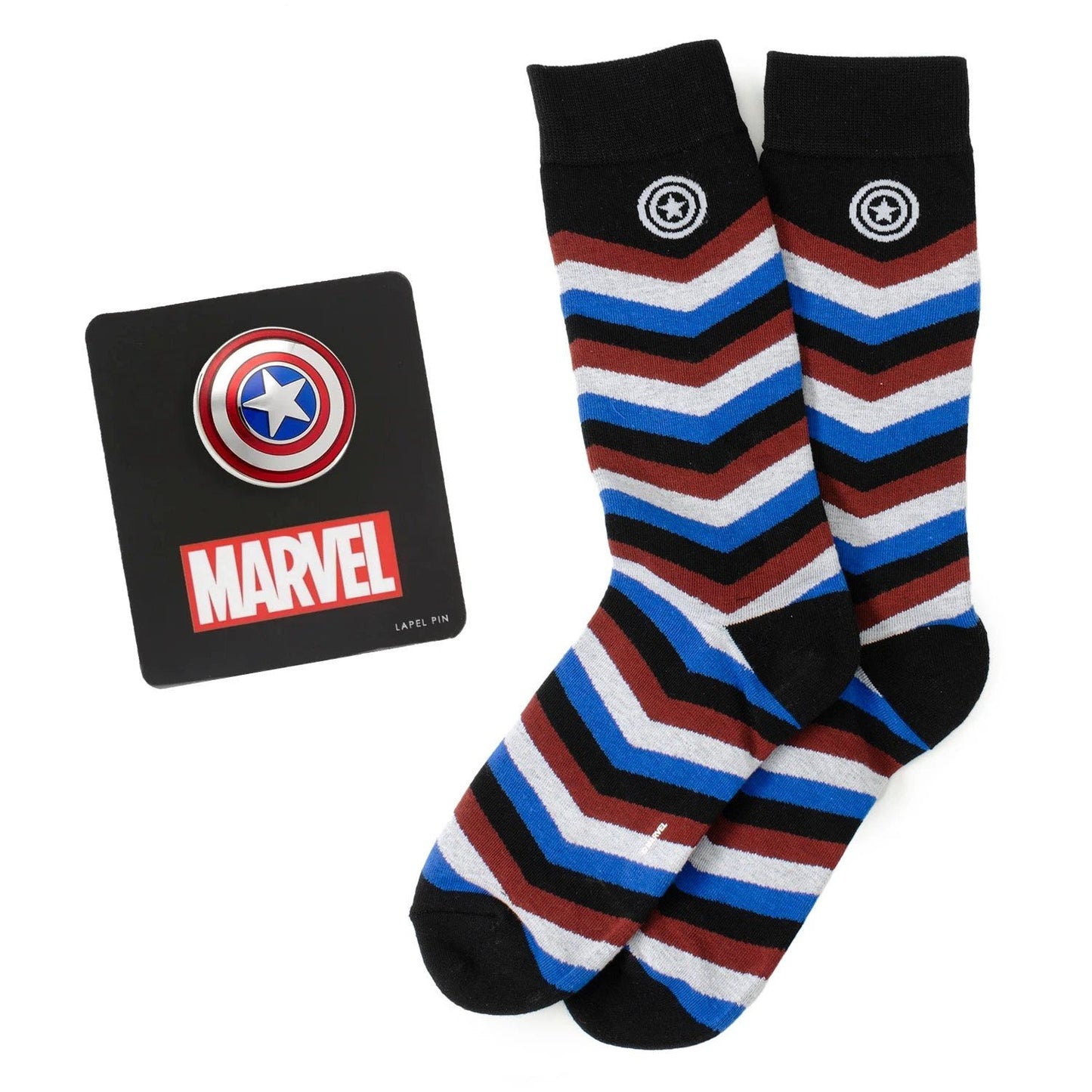 Marvel Captain America Chevron Stripe Gift Set by Cufflinks.com